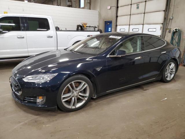 5YJSA1H25FF081301 - 2015 TESLA MODEL S 85D BLUE photo 1