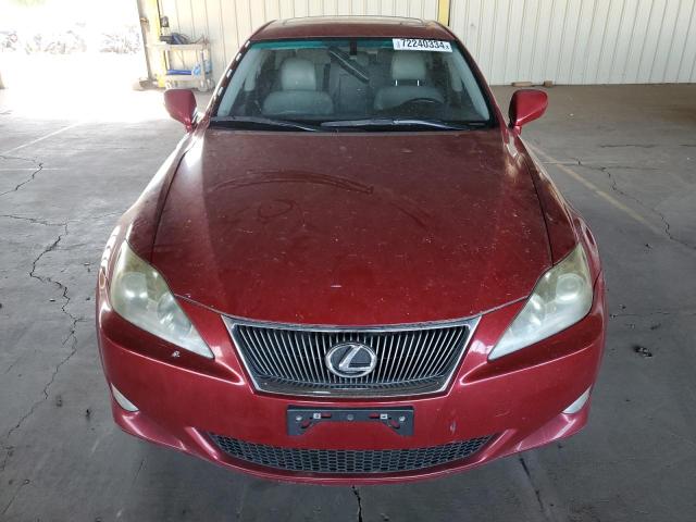 JTHBE262165007287 - 2006 LEXUS IS 350 RED photo 5