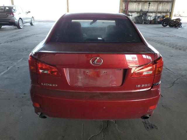 JTHBE262165007287 - 2006 LEXUS IS 350 RED photo 6