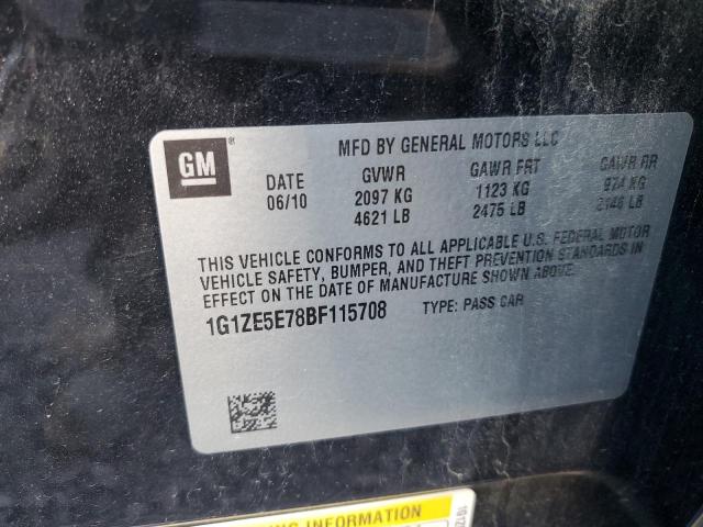 1G1ZE5E78BF115708 - 2011 CHEVROLET MALIBU LTZ შავი ფოტო 12