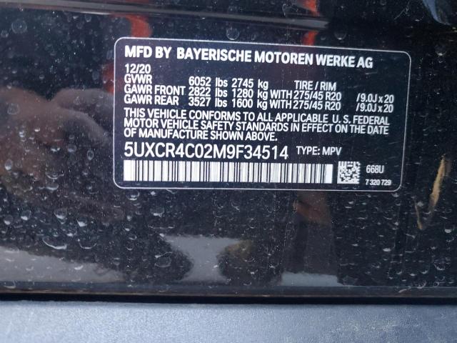 5UXCR4C02M9F34514 - 2021 BMW X5 SDRIVE 40I BLACK photo 14