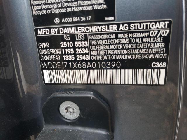 WDDEJ71X68A010390 - 2008 MERCEDES-BENZ CL 550 GRAY photo 12