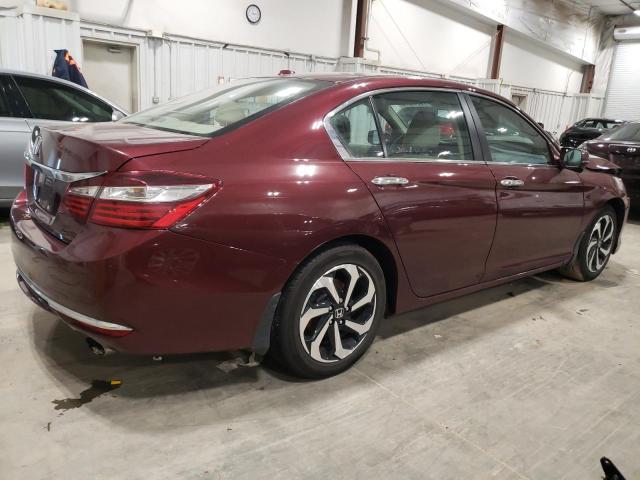 1HGCR2F82GA044082 - 2016 HONDA ACCORD EXL MAROON photo 3