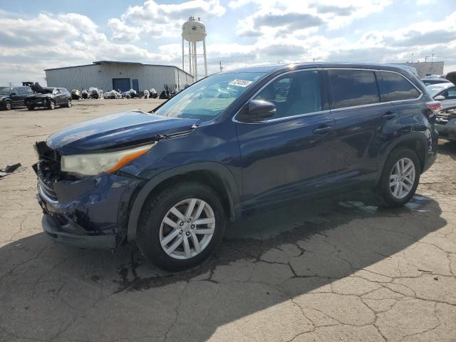 5TDZARFH0FS013679 - 2015 TOYOTA HIGHLANDER LE BLUE photo 1