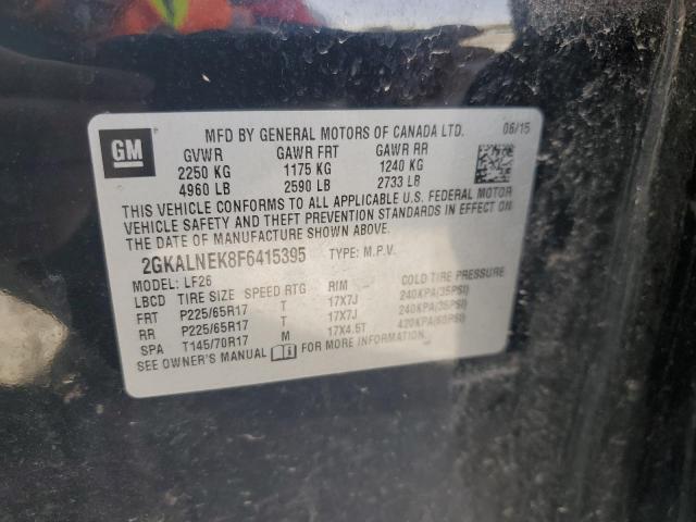 2GKALNEK8F6415395 - 2015 GMC TERRAIN SL BLACK photo 13