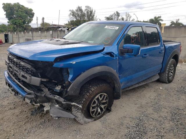 1FTFW1RG3MFD12752 - 2021 FORD F150 RAPTOR BLUE photo 1