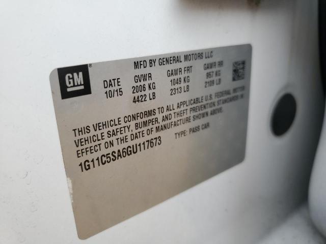 1G11C5SA6GU117673 - 2016 CHEVROLET MALIBU LIM LT 白色 照片 13