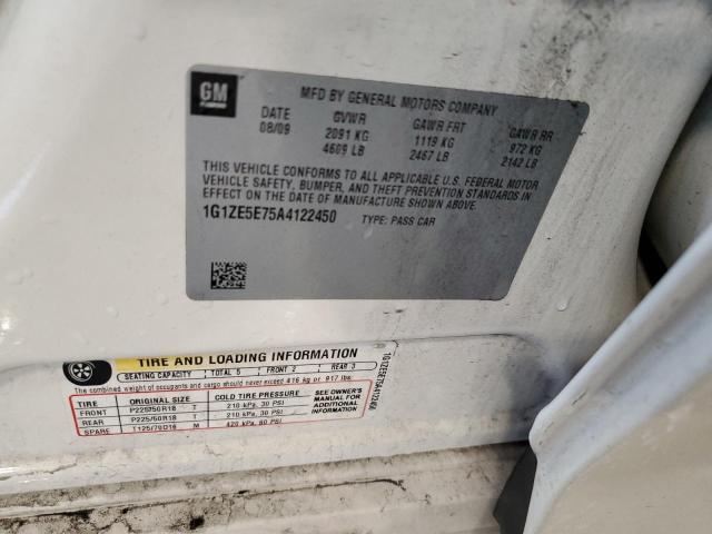 1G1ZE5E75A4122450 - 2010 CHEVROLET MALIBU LTZ أبيض صورة 13