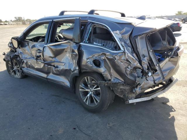 5TDJKRFH5GS500744 - 2016 TOYOTA HIGHLANDER XLE GRAY photo 2