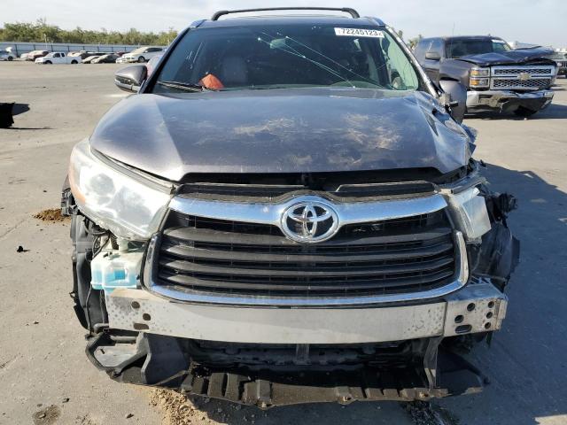 5TDJKRFH5GS500744 - 2016 TOYOTA HIGHLANDER XLE GRAY photo 5