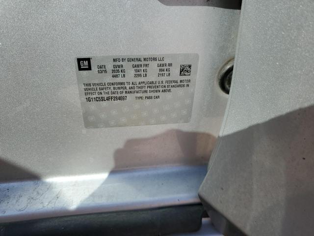 1G11C5SL4FF284697 - 2015 CHEVROLET MALIBU 1LT SILVER photo 12