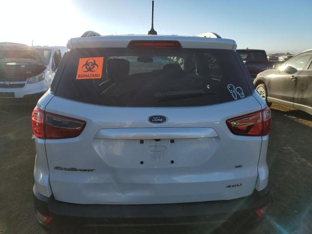 MAJ6P1UL0JC192574 - 2018 FORD ECOSPORT SE WHITE photo 6