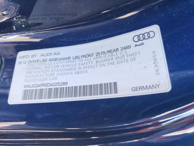 WAUCGAFR6DA025289 - 2013 AUDI S5 PREMIUM PLUS შავი ფოტო 13