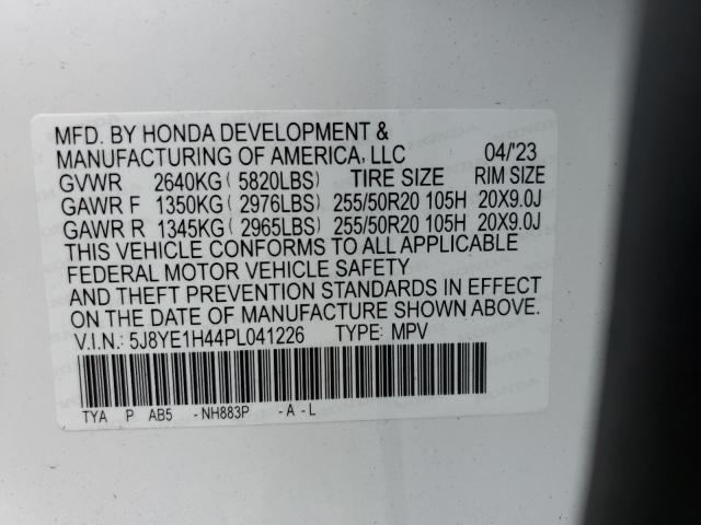 5J8YE1H44PL041226 - 2023 ACURA MDX TECHNOLOGY WHITE photo 13