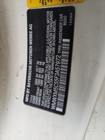 WMWXM5C55F3A57972 - 2015 MINI COOPER BEIGE photo 12