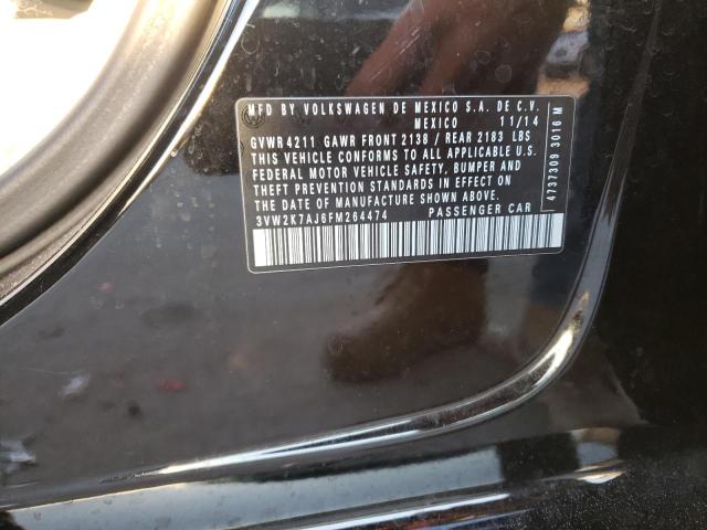 3VW2K7AJ6FM264474 - 2015 VOLKSWAGEN JETTA BASE أسود صورة 13