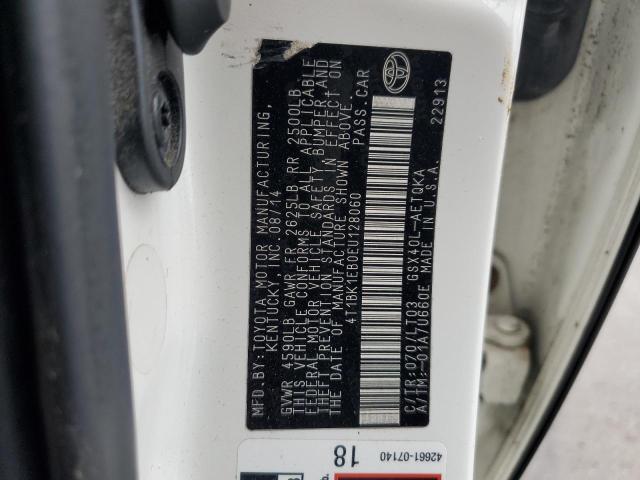 4T1BK1EB0EU128060 - 2014 TOYOTA AVALON BASE 白色 照片 13