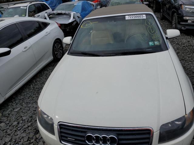 WAUDT48H86K010358 - 2006 AUDI A4 QUATTRO WHITE photo 5