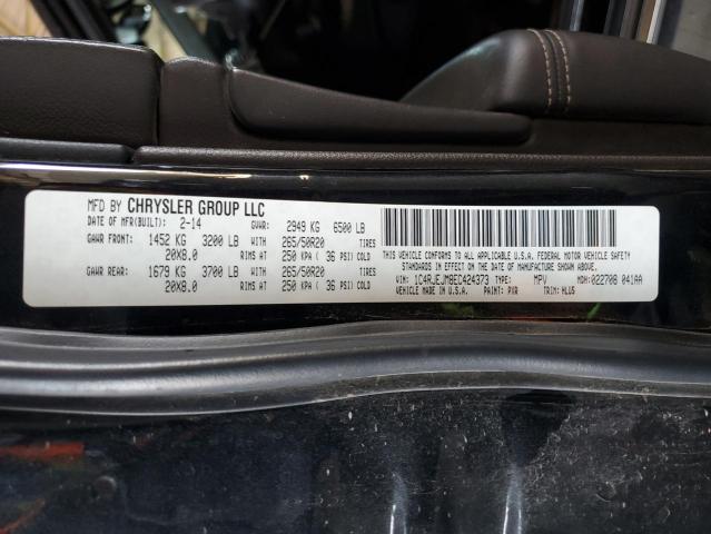 1C4RJEJM8EC424373 - 2014 JEEP GRAND CHER SUMMIT შავი ფოტო 12