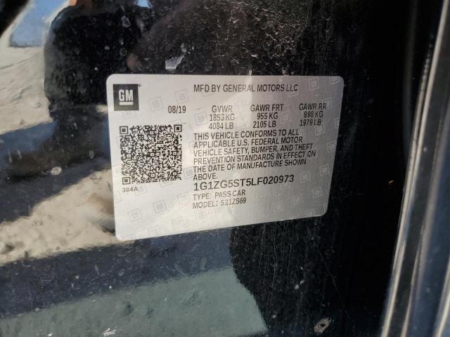 1G1ZG5ST5LF020973 - 2020 CHEVROLET MALIBU RS 黑色 照片 12