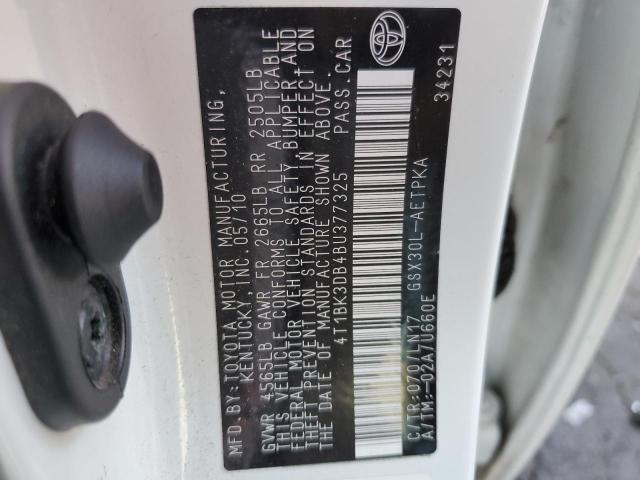 4T1BK3DB4BU377325 - 2011 TOYOTA AVALON BASE 白色 照片 13