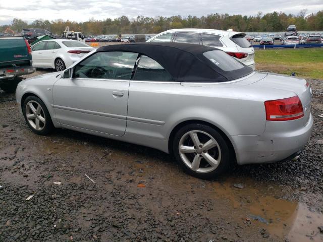 WAUDH48H47K024924 - 2007 AUDI A4 3.2 CABRIOLET QUATTRO SILVER photo 2