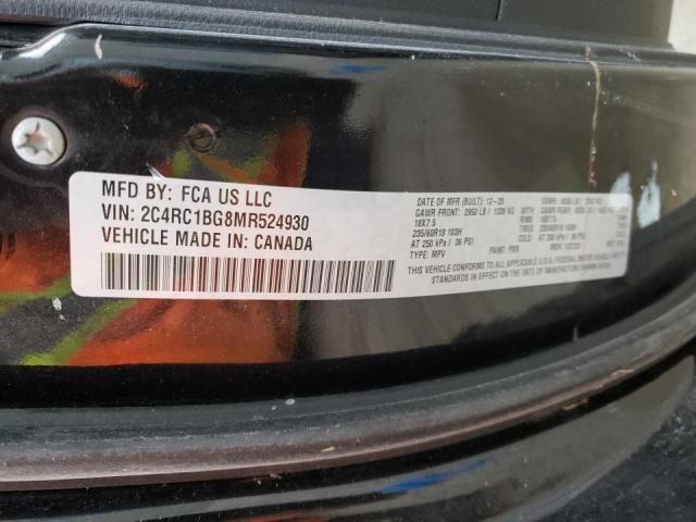 2C4RC1BG8MR524930 - 2021 CHRYSLER PACIFICA TOURING L BLACK photo 13