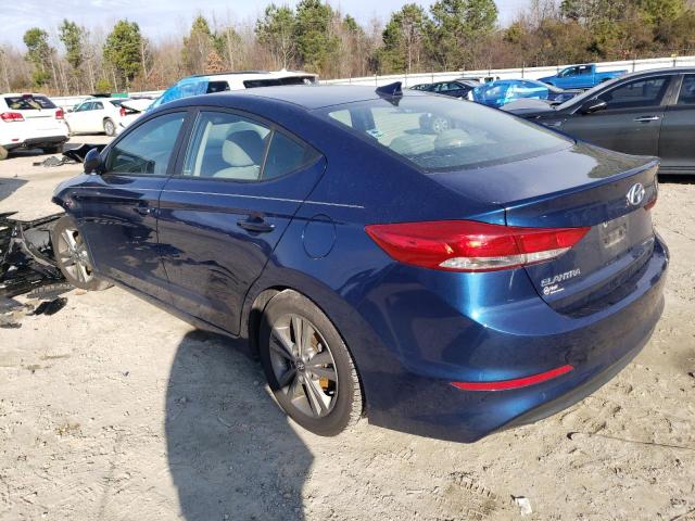 5NPD84LF5JH344915 - 2018 HYUNDAI ELANTRA SEL BLUE photo 2