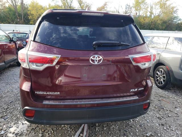 5TDJKRFH2FS093965 - 2015 TOYOTA HIGHLANDER XLE Qırmızı foto 6