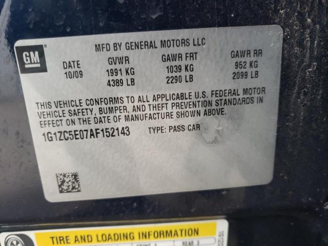 1G1ZC5E07AF152143 - 2010 CHEVROLET MALIBU 1LT BLUE photo 12