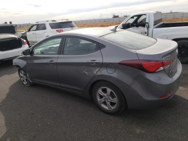 5NPDH4AE0EH482149 - 2014 HYUNDAI ELANTRA SE GRAY photo 2