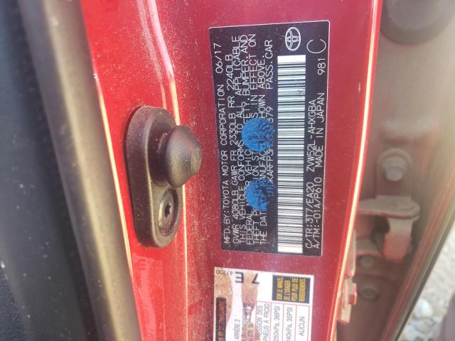 JTDKARFP3H3031879 - 2017 TOYOTA PRIUS PRIM Qırmızı foto 12