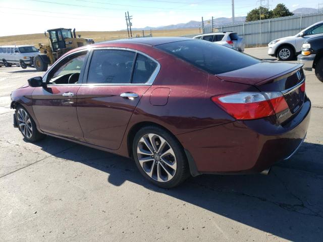 1HGCR2F56EA309184 - 2014 HONDA ACCORD SPORT BURGUNDY photo 2