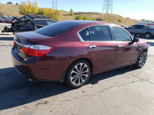 1HGCR2F56EA309184 - 2014 HONDA ACCORD SPORT BURGUNDY photo 3