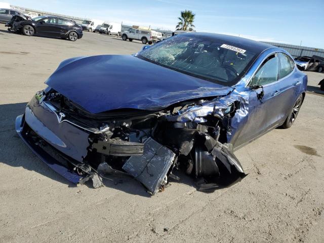 5YJSA1E22LF370331 - 2020 TESLA MODEL S Կապույտ լուսանկար 1