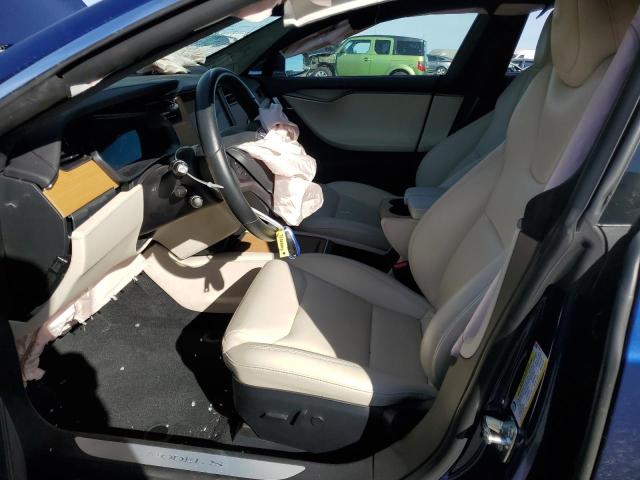 5YJSA1E22LF370331 - 2020 TESLA MODEL S Կապույտ լուսանկար 7