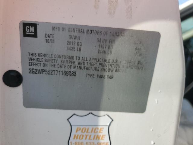 2G2WP552771169383 - 2007 PONTIAC GRAND PRIX 白色 照片 12