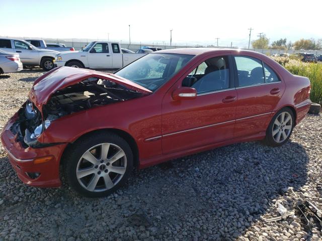 WDBRF40J85F617431 - 2005 MERCEDES-BENZ C 230K SPORT SEDAN RED photo 1