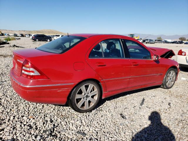 WDBRF40J85F617431 - 2005 MERCEDES-BENZ C 230K SPORT SEDAN RED photo 3