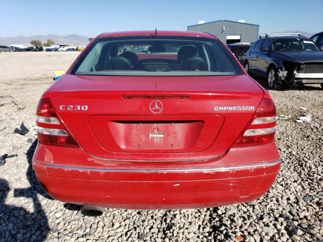 WDBRF40J85F617431 - 2005 MERCEDES-BENZ C 230K SPORT SEDAN RED photo 6