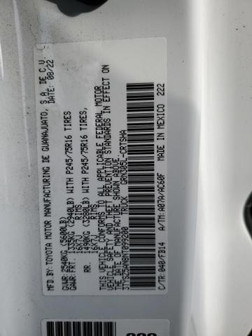 3TYSZ5AN8NT099200 - 2022 TOYOTA TACOMA ACCESS CAB თეთრი ფოტო 12