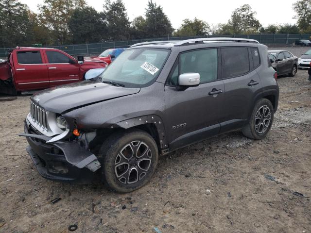 ZACCJADT1GPC77569 - 2016 JEEP RENEGADE LIMITED GRAY photo 1