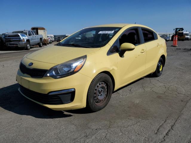 KNADM4A33G6565224 - 2016 KIA RIO LX YELLOW photo 1