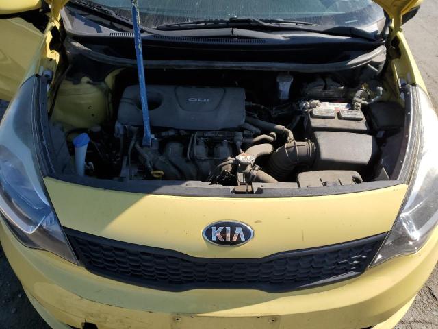 KNADM4A33G6565224 - 2016 KIA RIO LX YELLOW photo 11