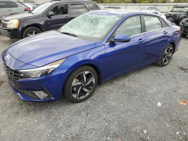 KMHLP4AG9NU363811 - 2022 HYUNDAI ELANTRA LIMITED BLUE photo 1