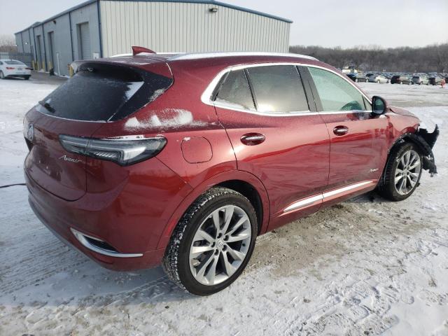 LRBFZRR41ND015695 - 2022 BUICK ENVISION AVENIR MAROON photo 3