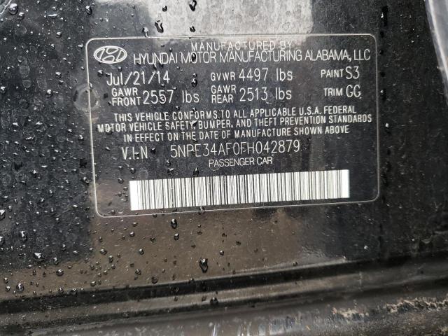 5NPE34AF0FH042879 - 2015 HYUNDAI SONATA SPORT BLACK photo 12