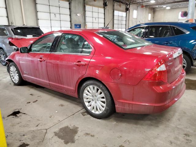 3FADP0L37CR186830 - 2012 FORD FUSION HYBRID RED photo 2
