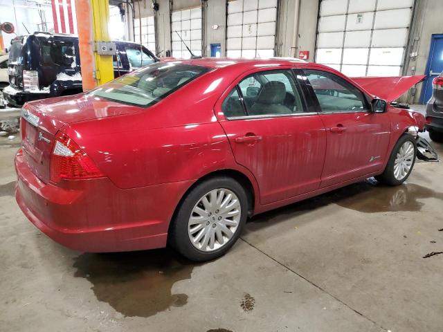 3FADP0L37CR186830 - 2012 FORD FUSION HYBRID RED photo 3