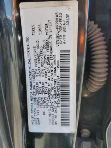 5TEGN92N43Z289594 - 2003 TOYOTA TACOMA DOUBLE CAB PRERUNNER BLACK photo 13